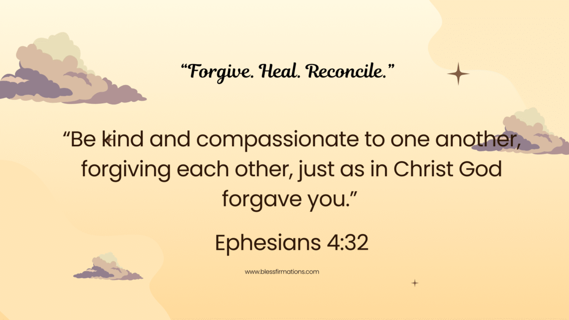 Encouragement for forgiveness and reconciliation